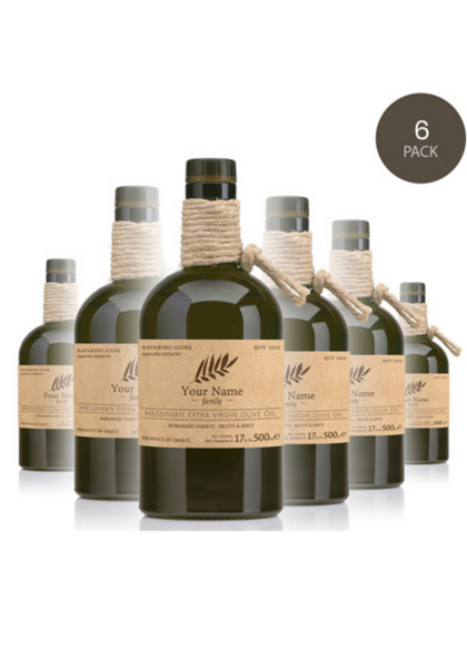 Custom Label 6 pieces of EVOO 500ml bottle