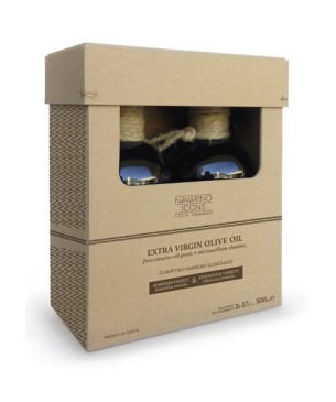 Custom Label EVOO DUET Koroneiki and Athinoelia 2 x 500ml bottles in Carton Box