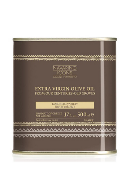 Navarino Icons  Extra Virgin Olive Oil, 500ml in metal tin