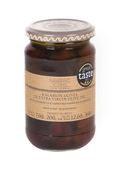 Navarino Icons Kalamon Olives in Extra Virgin Olive Oil 