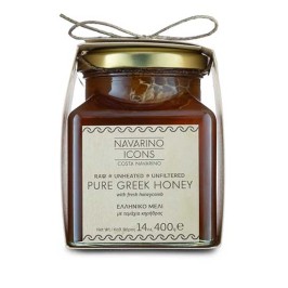 Navarino Icons Pure Greek Honey with honeycomb, 400g